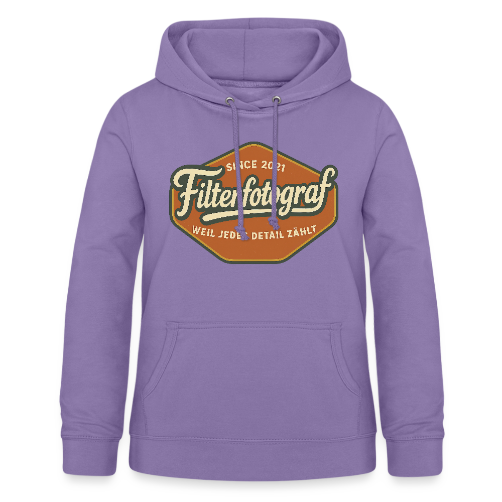 Filterfotograf Damen Hoodie – Fotografie Kapuzenpullover für Outdoor & Freizeit - Lavendel