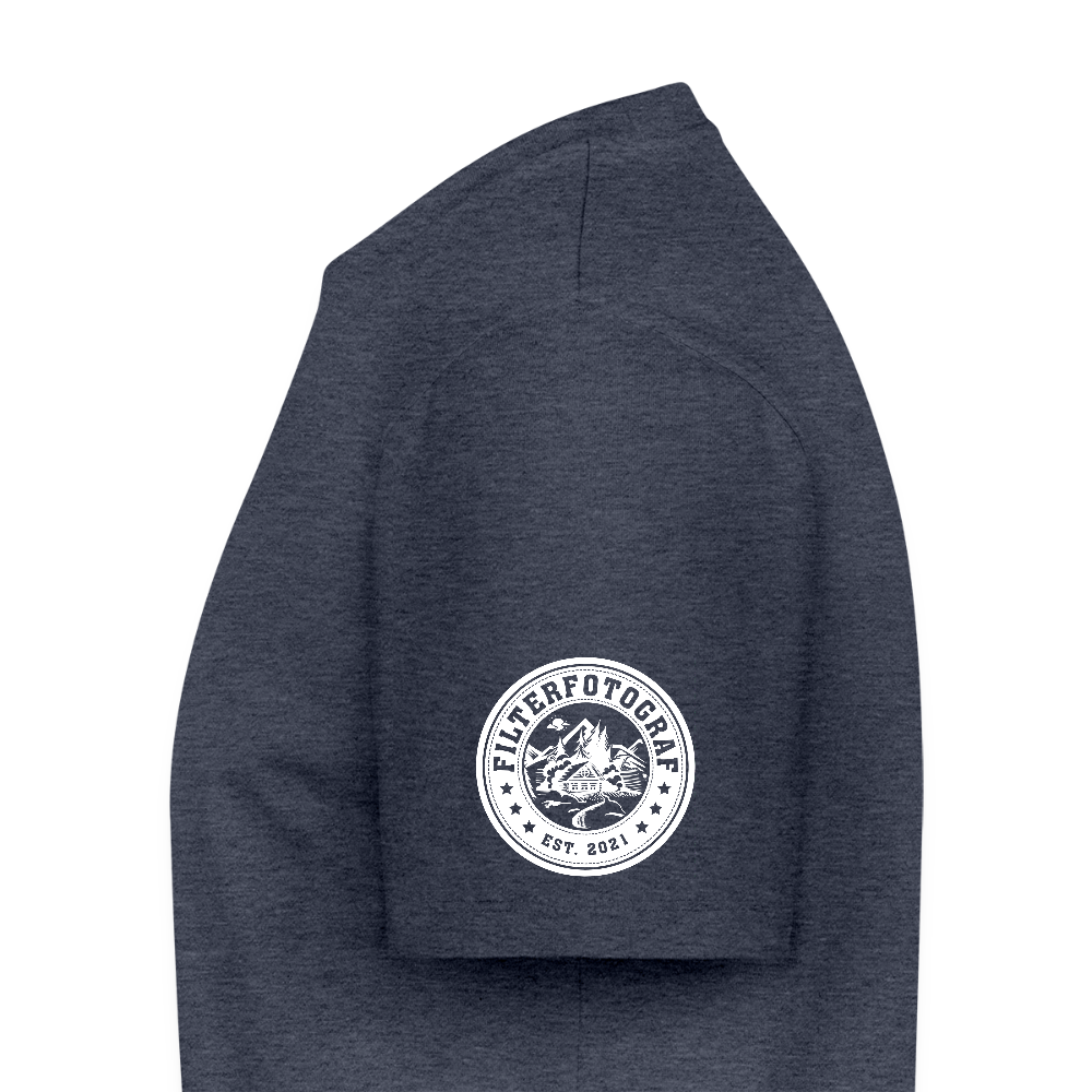 FILTERFOTOGRAF® Männer Premium T-Shirt – Front- & Ärmeldruck, nachhaltig & fair produziert - Jeansblau