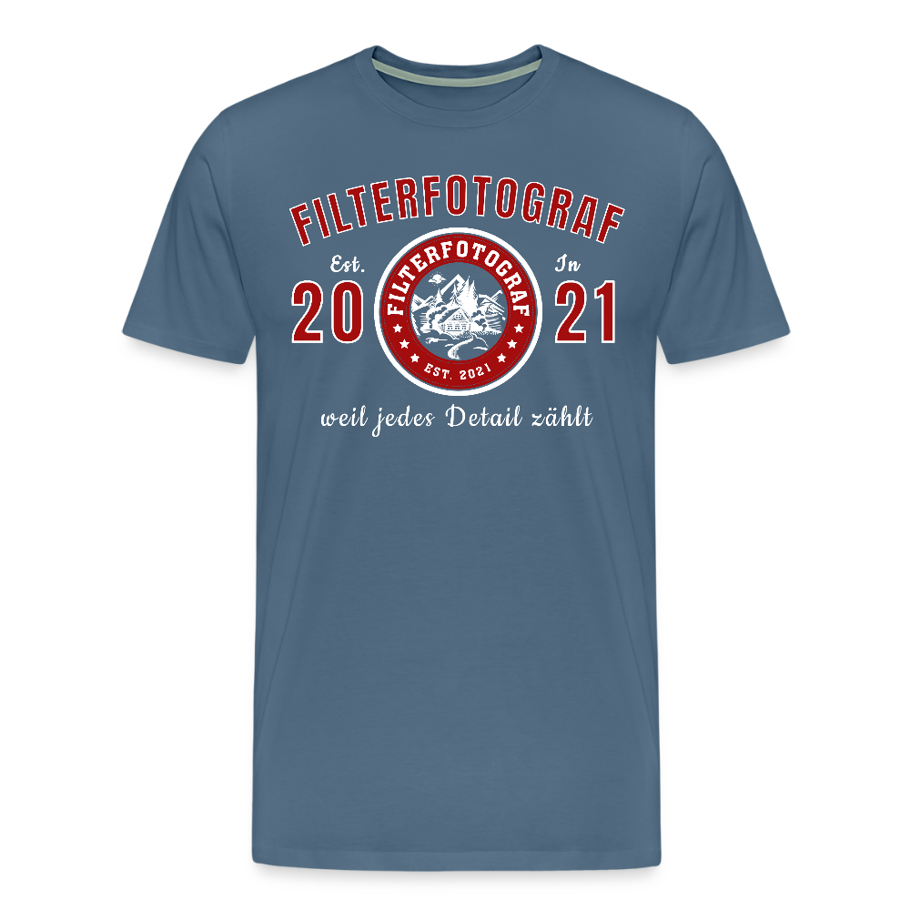 Filterfotograf – Landschaftsfotografen Edition Männer Premium T-Shirt - Blaugrau