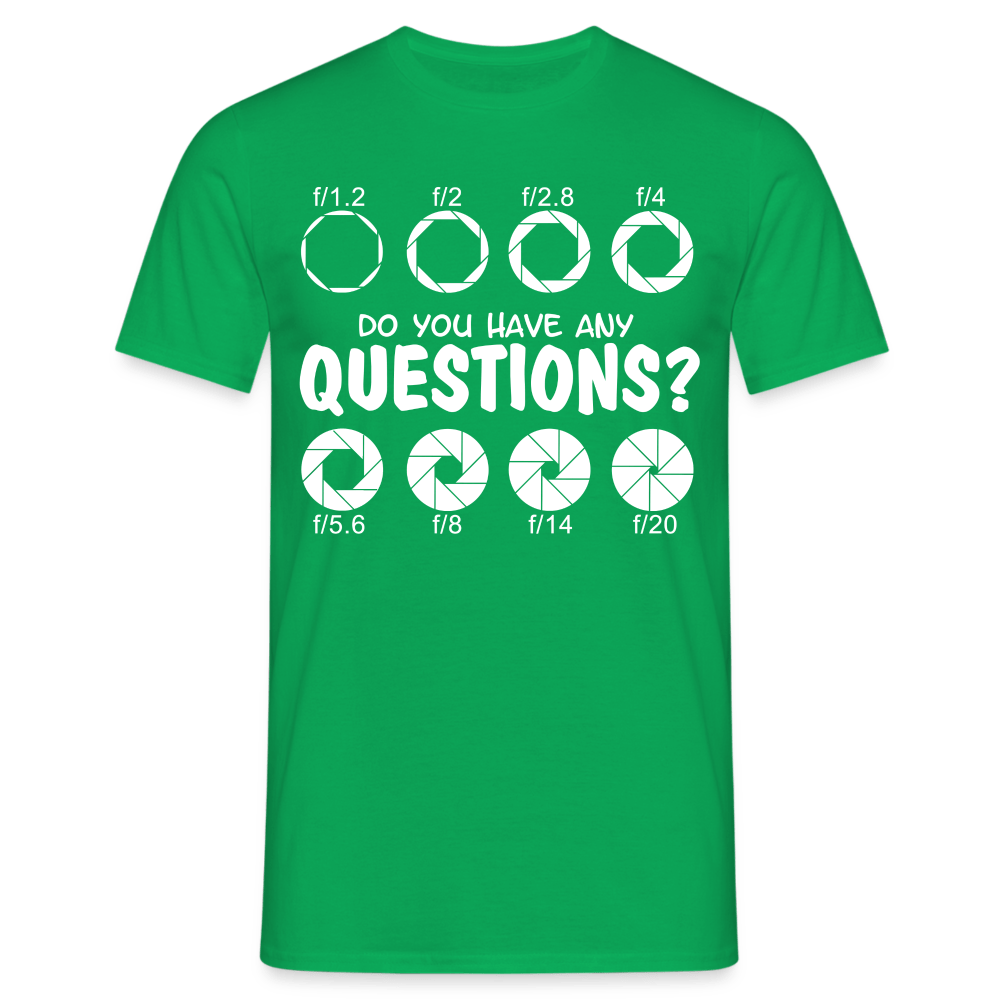 Fotografen Shirt - Fragen zu Blende? - Kelly Green