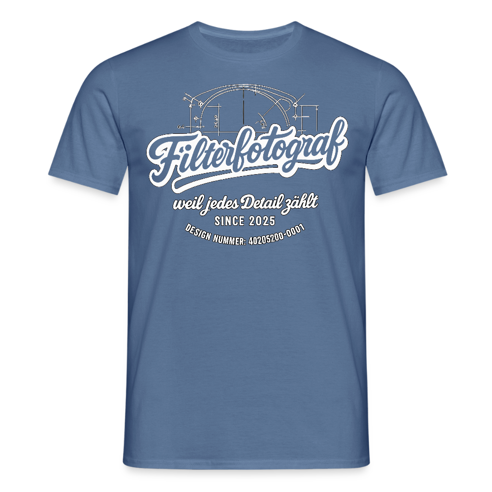 Filterfotograf Shirt - Taubenblau