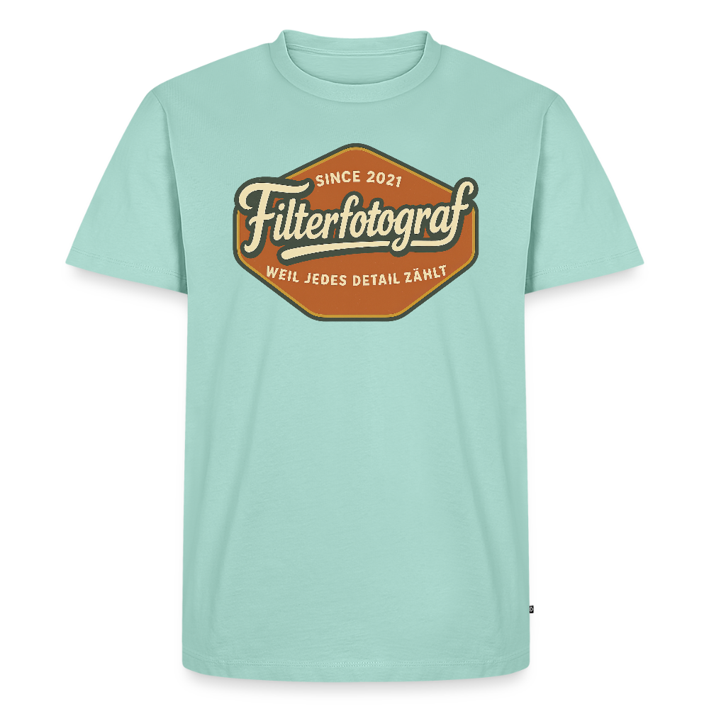 FILTERFOTOGRAF® Männer Premium T-Shirt – Front- & Rückendruck, nachhaltig & fair produziert - Mint