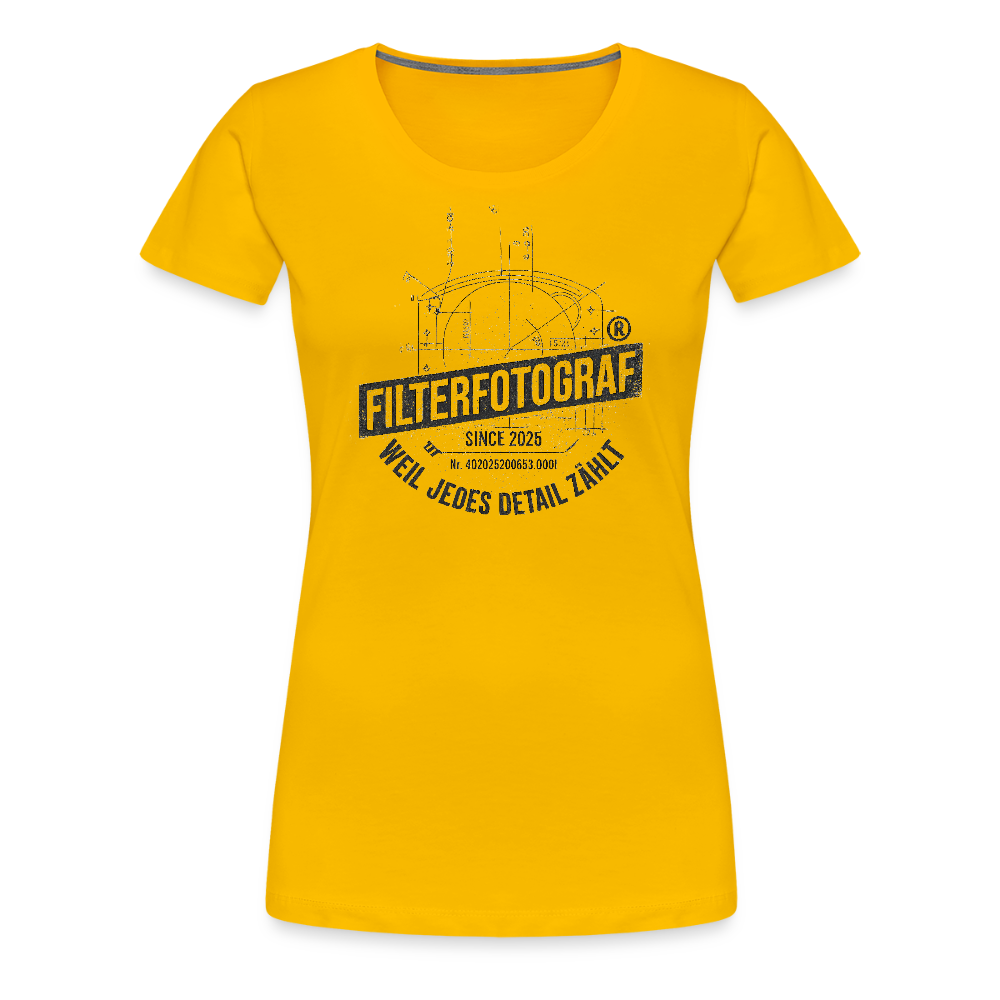 Filterfotograf – Landschaftsfotografen Edition Frauen Premium T-Shirt - Sonnengelb