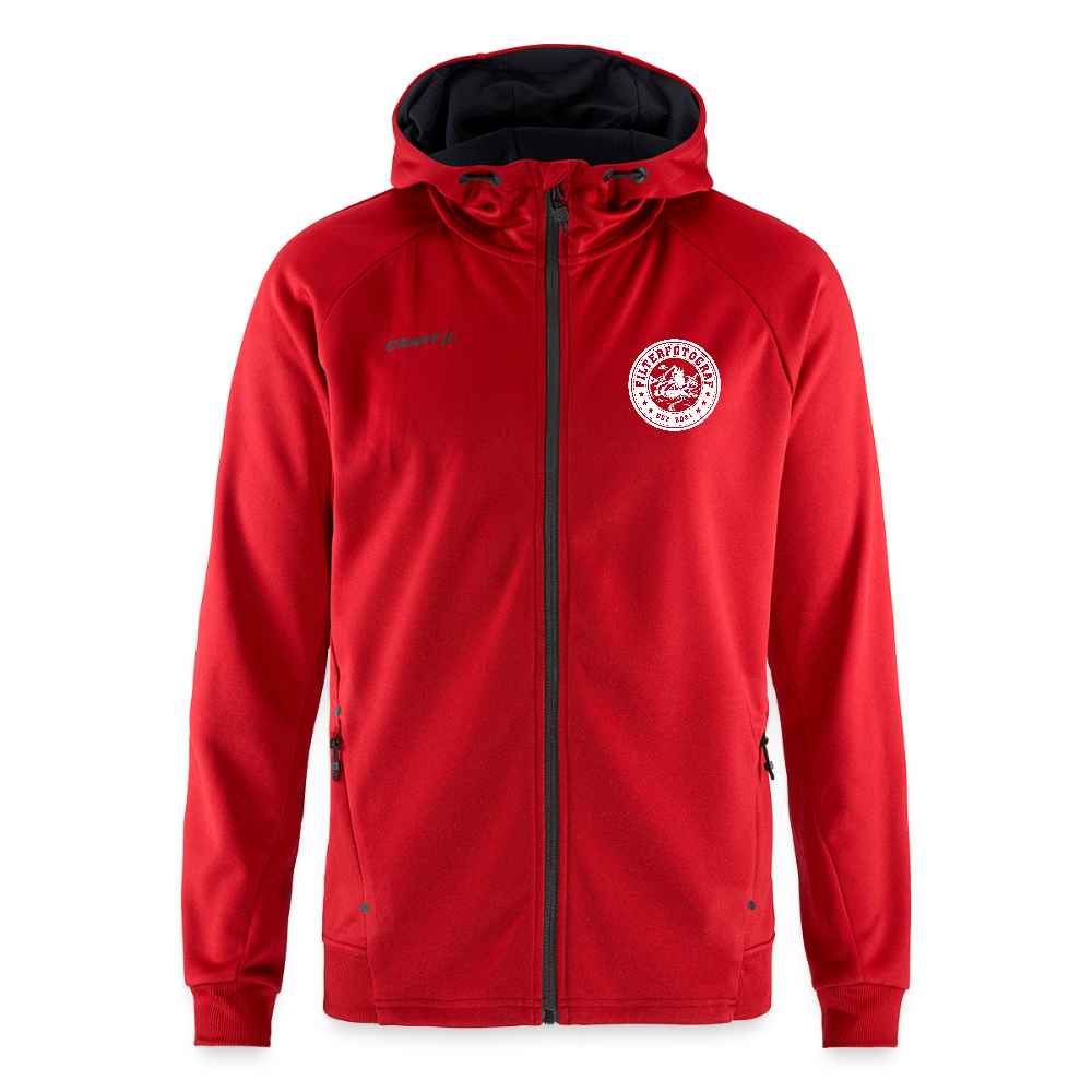 CRAFT ADV Unify Kapuzenjacke – Funktionelle Teamline Hoodie-Jacke aus Recycling-Polyester - Rot