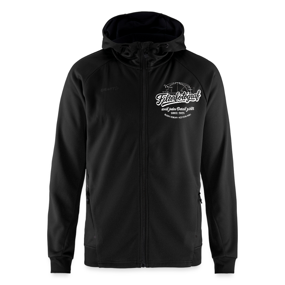CRAFT ADV Unify Kapuzenjacke – Funktionelle Teamline Hoodie-Jacke aus Recycling-Polyester - Schwarz