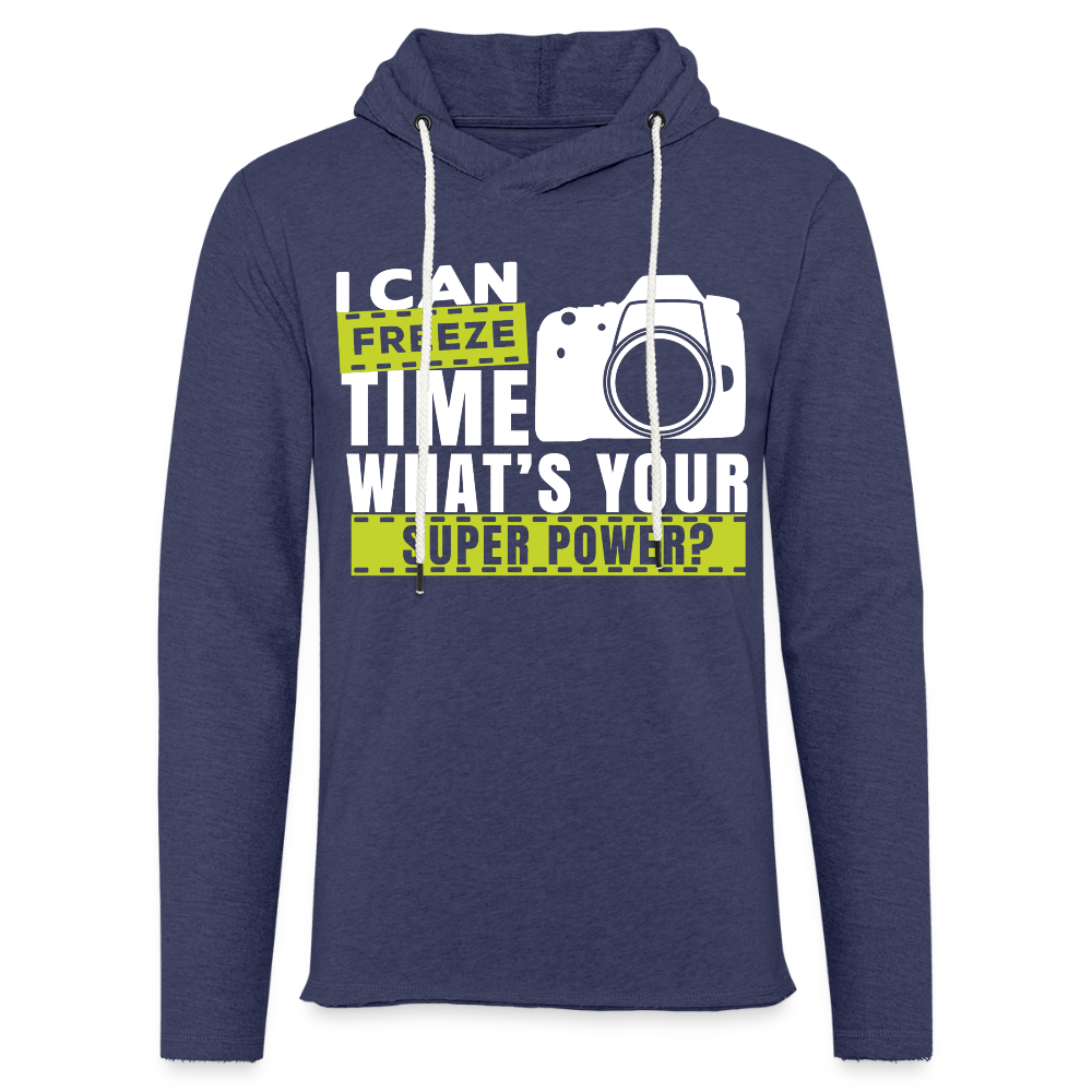 Filterfotograf Leichtes Kapuzensweatshirt – Hoodie für Frühling & Sommer - Navy meliert