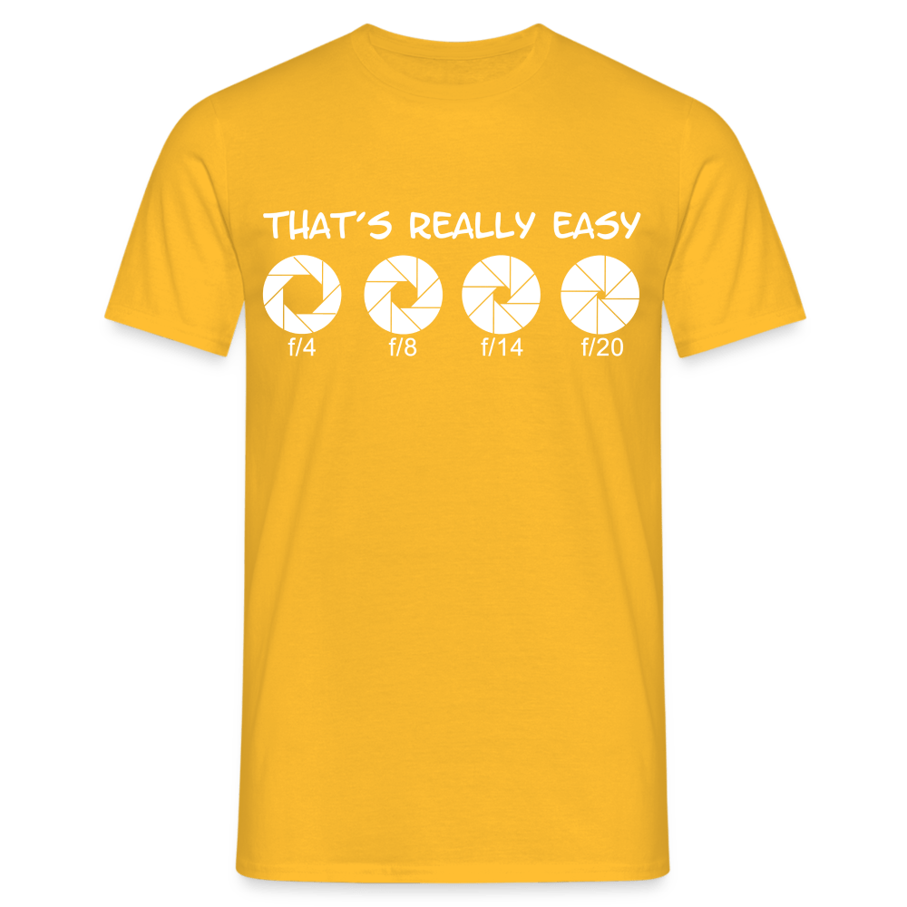 Fotografen Shirt - Blendeneinstellung - Gelb