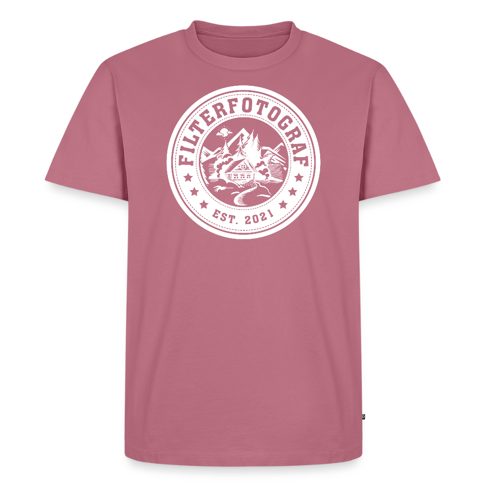 FILTERFOTOGRAF® Männer Premium T-Shirt – Front- & Ärmeldruck, nachhaltig & fair produziert - Mauve