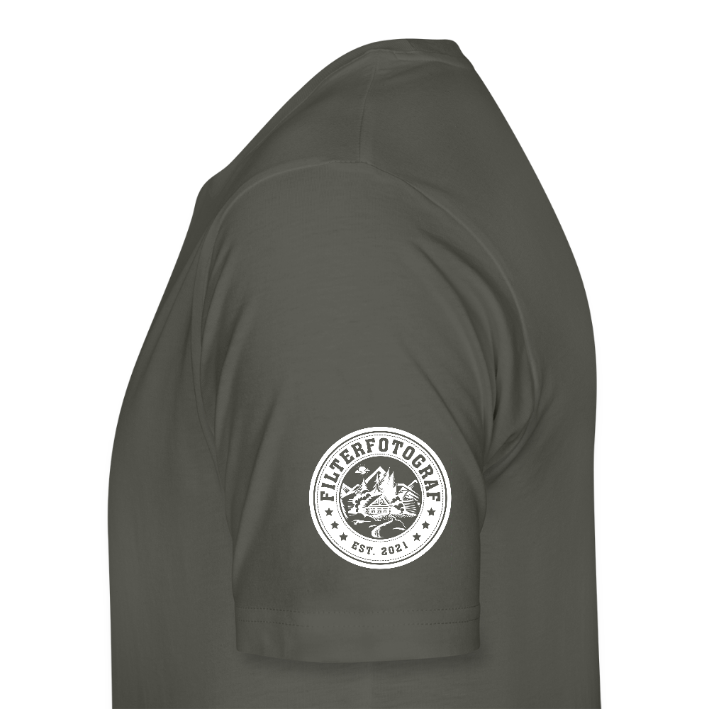 FILTERFOTOGRAF® Männer Premium T-Shirt – Front- & Ärmeldruck, nachhaltig & fair produziert - Asphalt