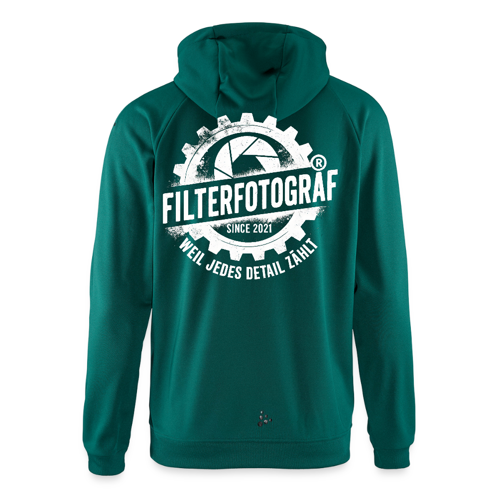 CRAFT ADV Unify Kapuzenjacke – Funktionelle Teamline Hoodie-Jacke aus Recycling-Polyester - Fichte