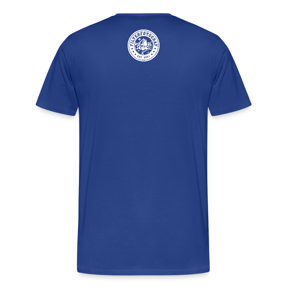 FILTERFOTOGRAF® Männer Premium T-Shirt – Front- & Rückendruck, nachhaltig & fair produziert - Königsblau