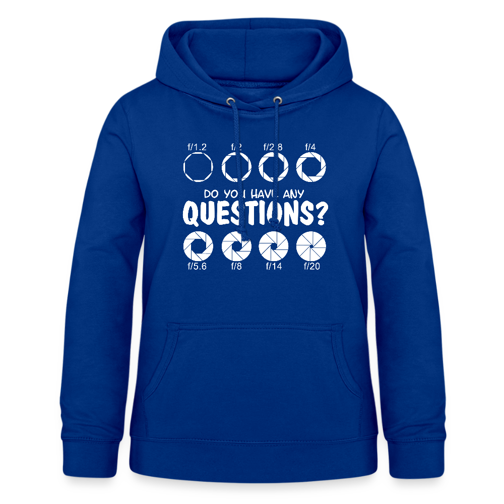 Filterfotograf Damen Hoodie – Fotografie Kapuzenpullover für Outdoor & Freizeit - Royalblau