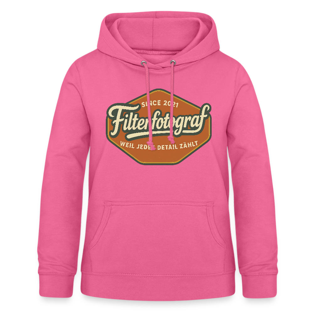 Filterfotograf Damen Hoodie – Fotografie Kapuzenpullover für Outdoor & Freizeit - Pink