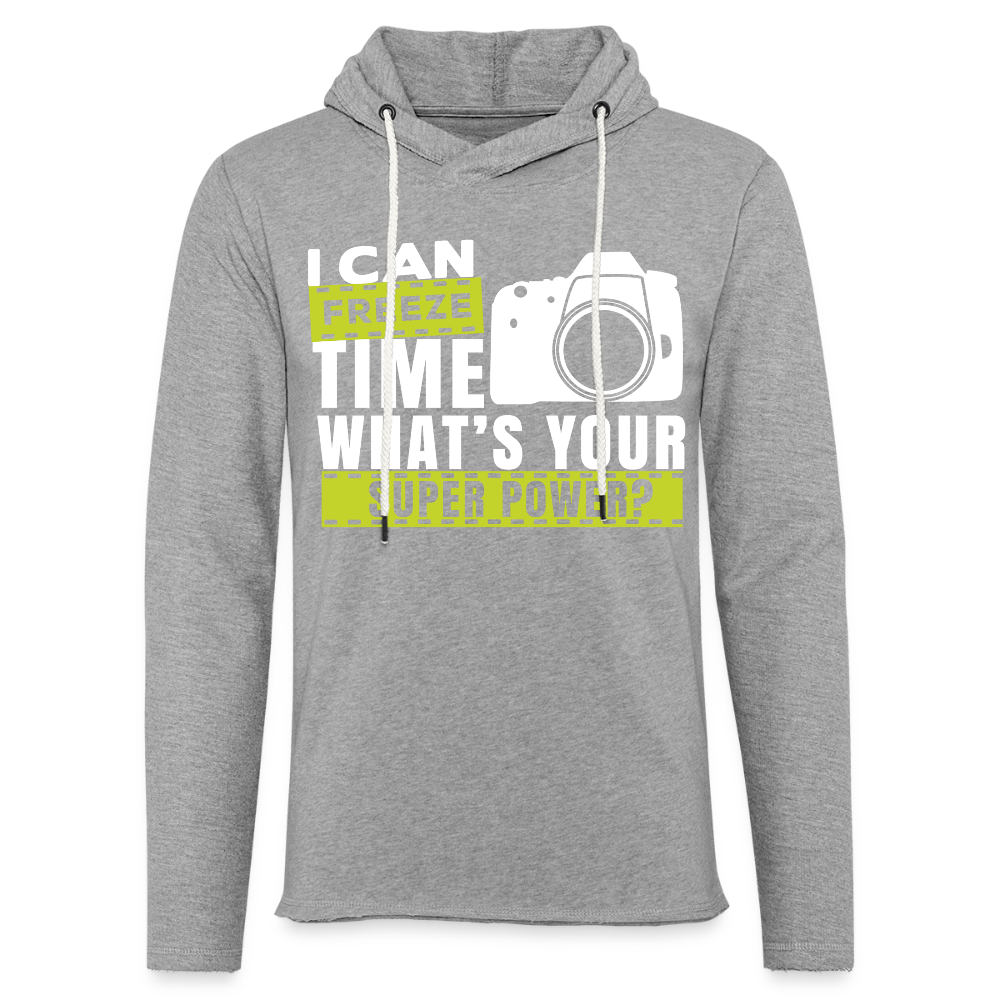 Filterfotograf Leichtes Kapuzensweatshirt – Hoodie für Frühling & Sommer - Grau meliert