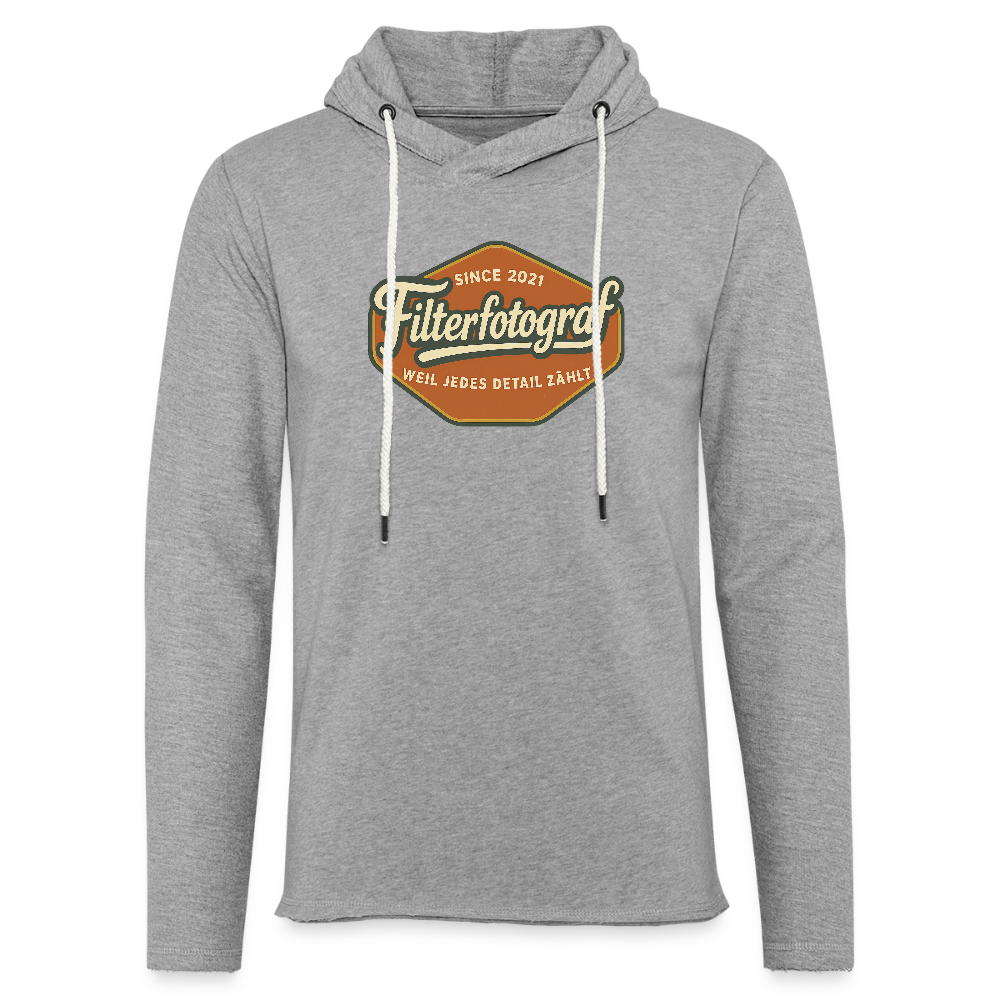 Filterfotograf Leichtes Kapuzensweatshirt – Hoodie für Frühling & Sommer - Grau meliert