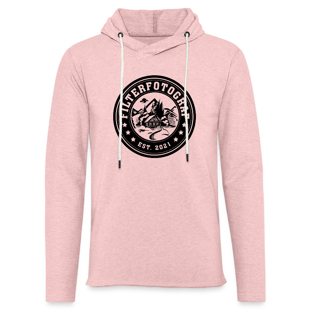 Filterfotograf Leichtes Kapuzensweatshirt – Hoodie für Frühling & Sommer - Rosa-Creme meliert