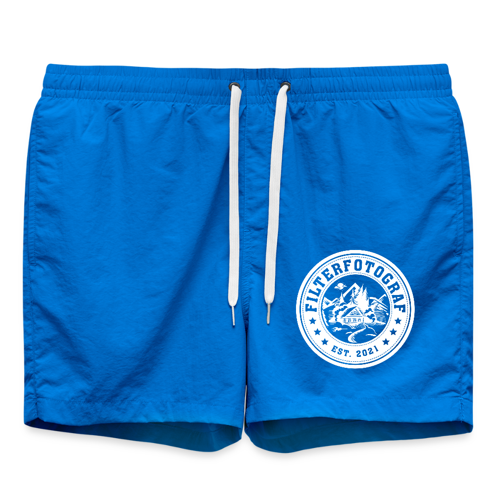 Filterfotograf Badeshorts – Leichte Herren Badehose mit Taschen - Cobalt blue