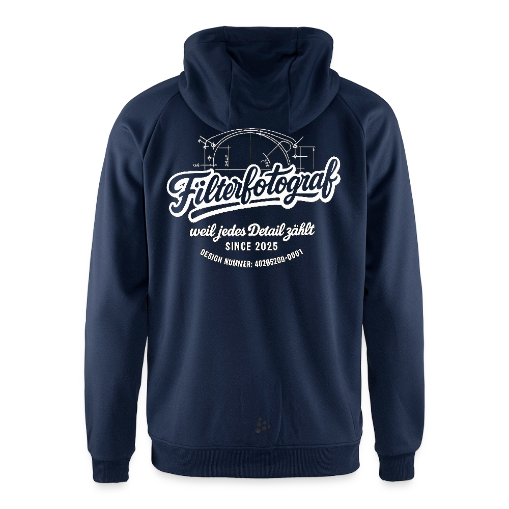 CRAFT ADV Unify Kapuzenjacke – Funktionelle Teamline Hoodie-Jacke aus Recycling-Polyester - Dunkelnavy