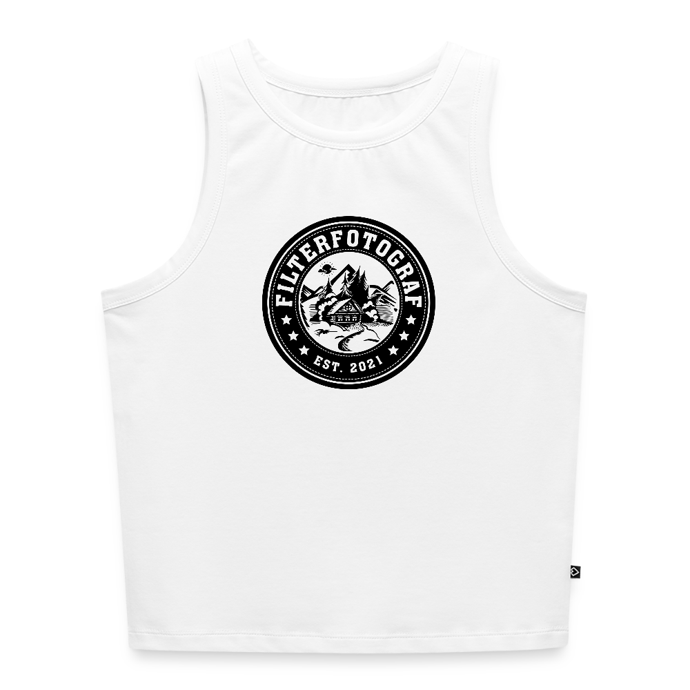 Filterfotograf Damen Cropped Tank Top – Bio-Baumwolle für Sommer & Freizeit - Weiß