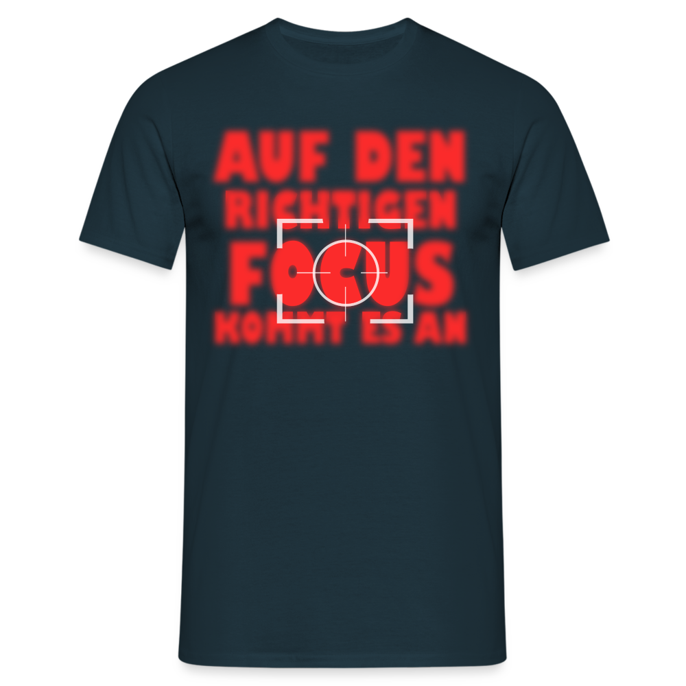 Fotografen Shirt - der richtige Focus - Navy