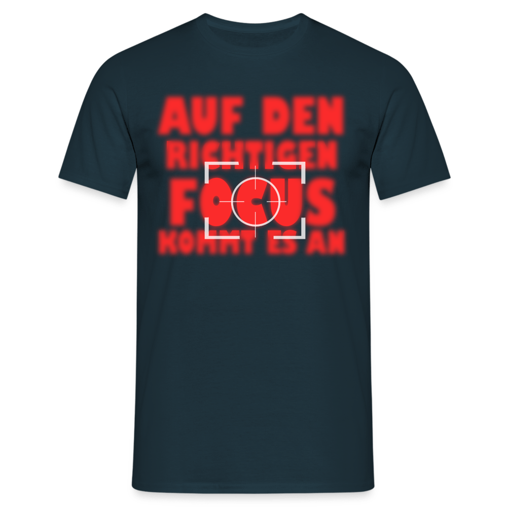 Fotografen Shirt - der richtige Focus - Navy