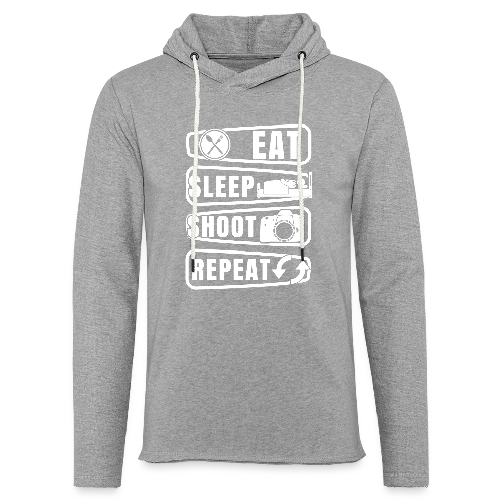 Filterfotograf Leichtes Kapuzensweatshirt – Hoodie für Frühling & Sommer - Grau meliert
