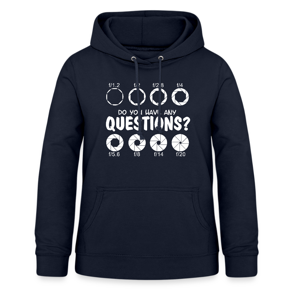 Filterfotograf Damen Hoodie – Fotografie Kapuzenpullover für Outdoor & Freizeit - Navy