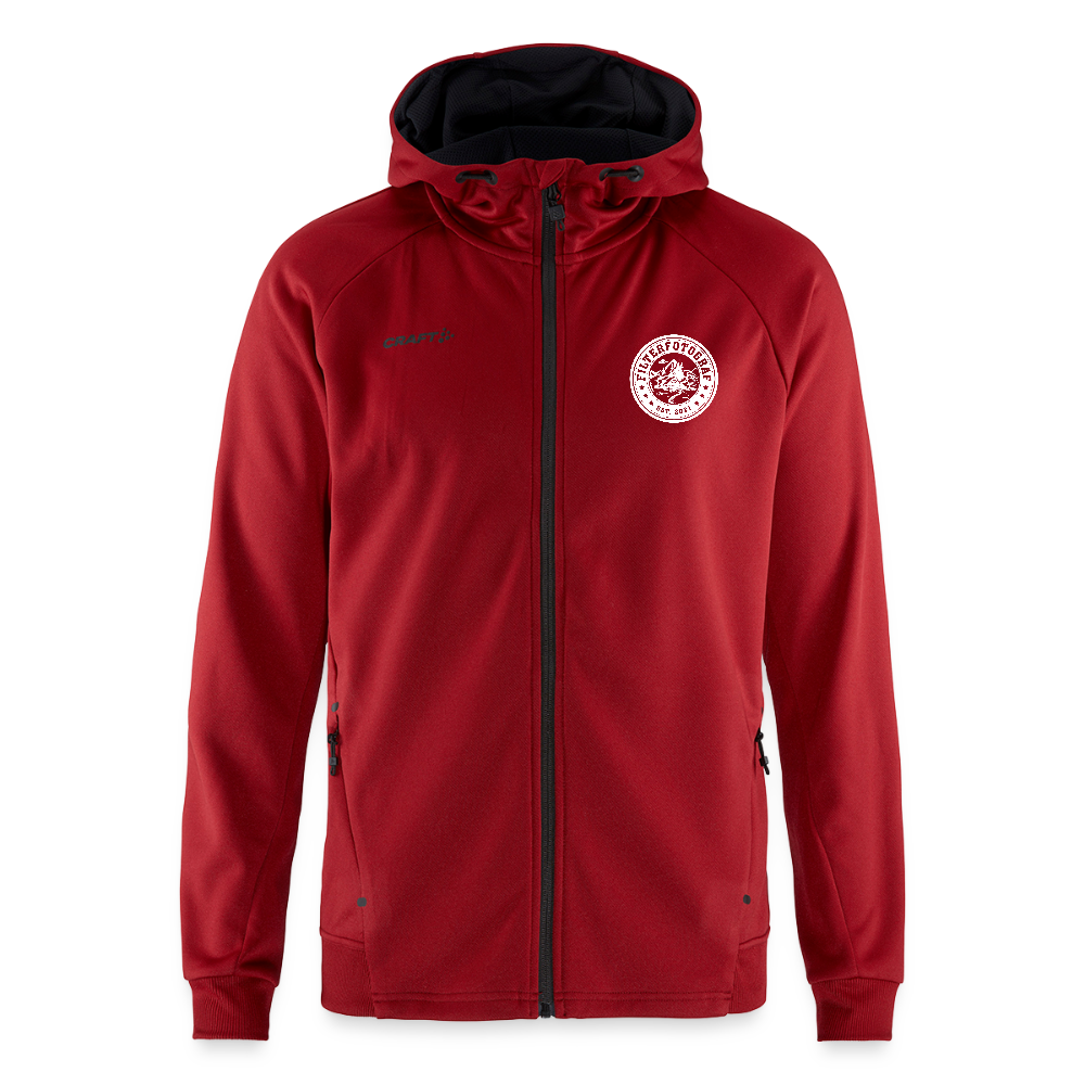 CRAFT ADV Unify Kapuzenjacke – Funktionelle Teamline Hoodie-Jacke aus Recycling-Polyester - Dunkelrot