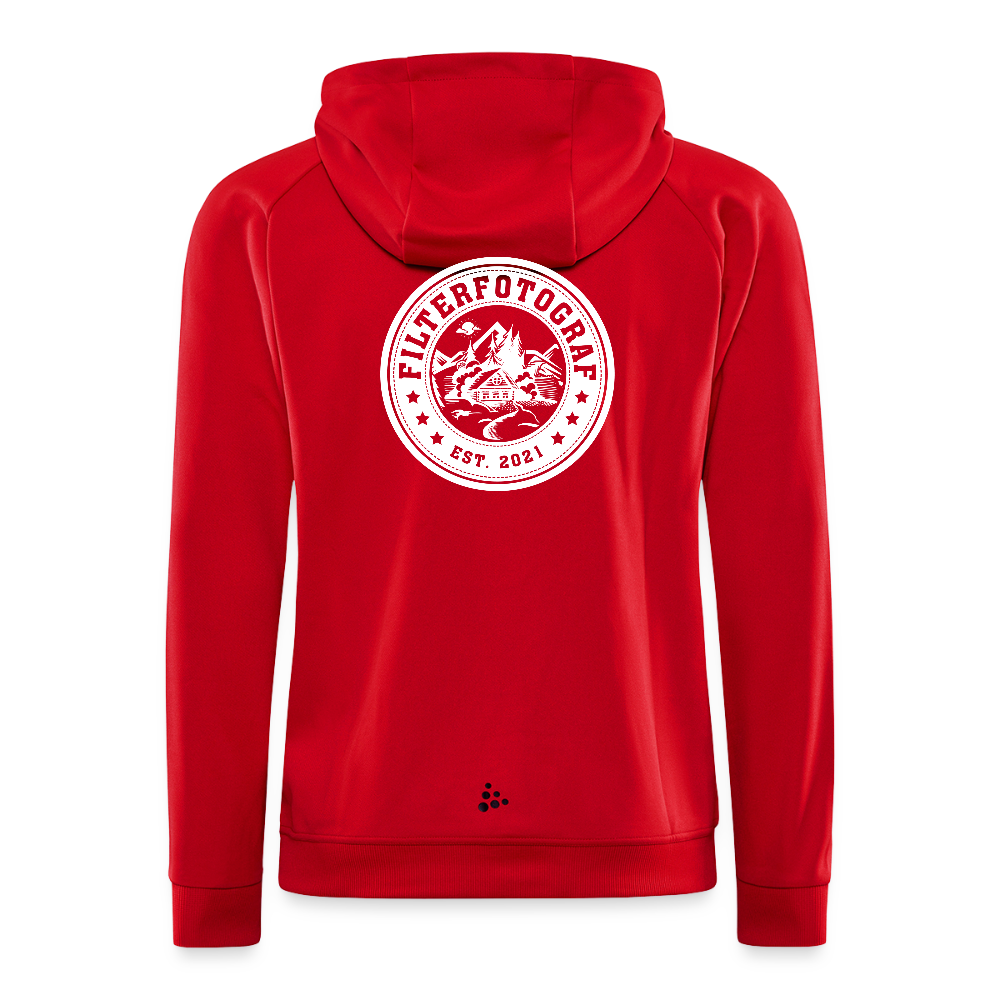 CRAFT ADV Unify Kapuzenjacke – Funktionelle Teamline Hoodie-Jacke aus Recycling-Polyester - Rot