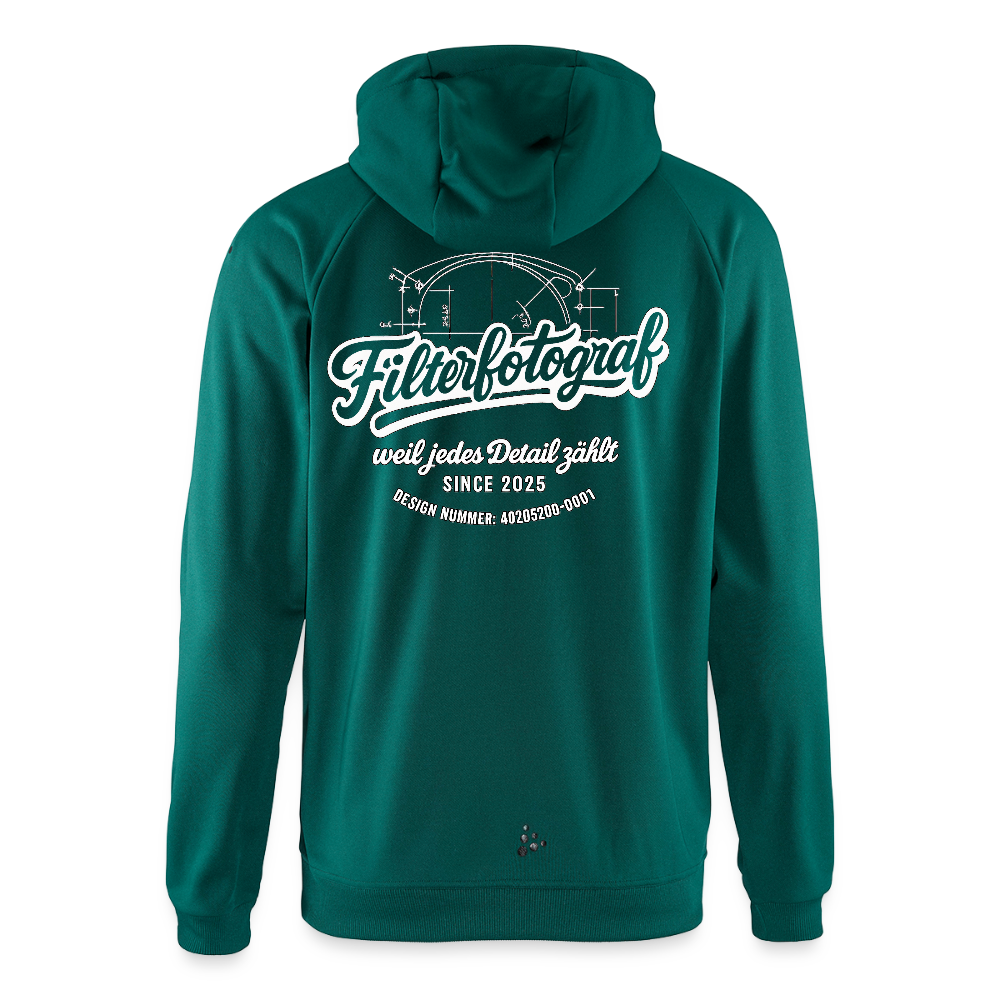 CRAFT ADV Unify Kapuzenjacke – Funktionelle Teamline Hoodie-Jacke aus Recycling-Polyester - Fichte