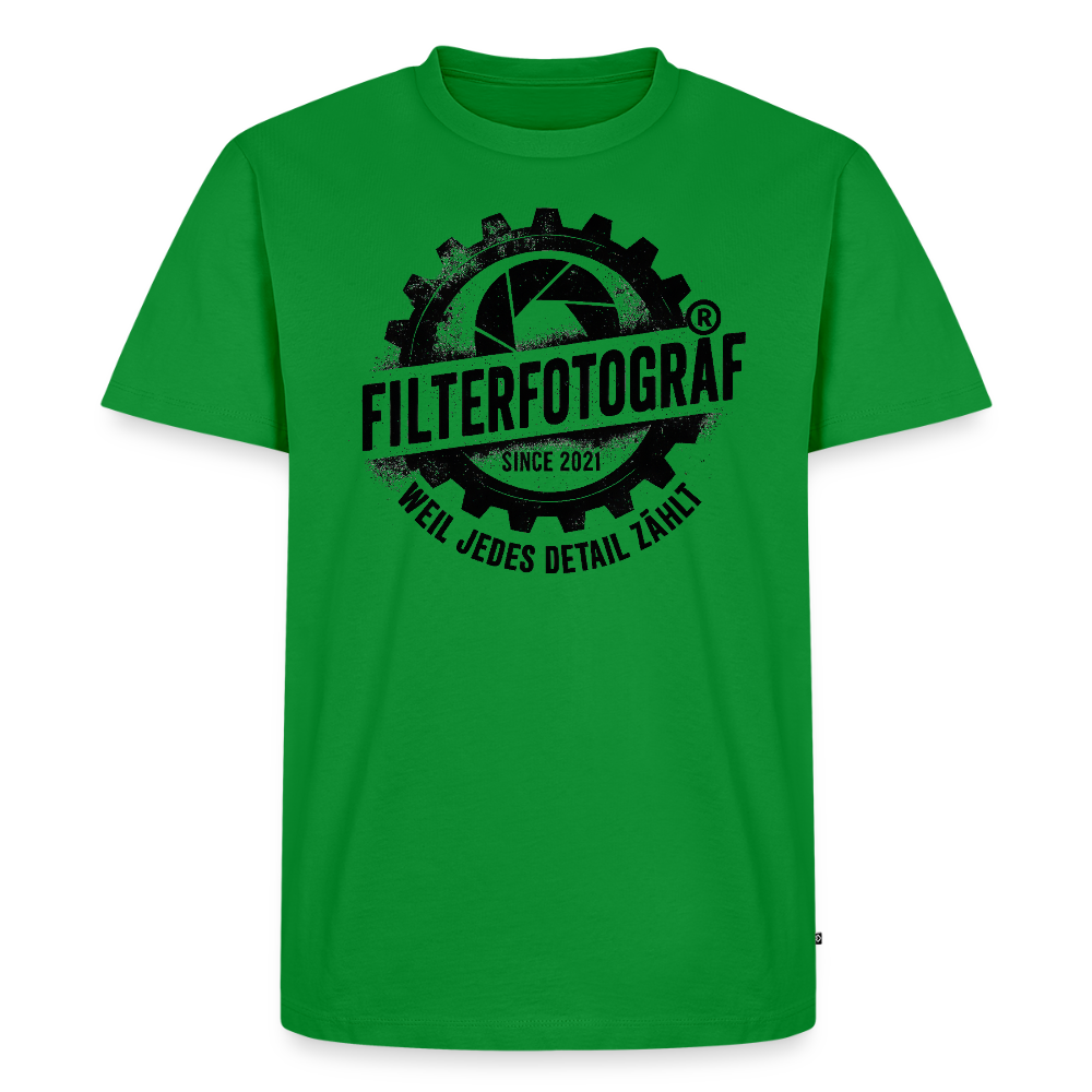 FILTERFOTOGRAF® Männer Premium T-Shirt – Front- & Rückendruck, nachhaltig & fair produziert - Grün