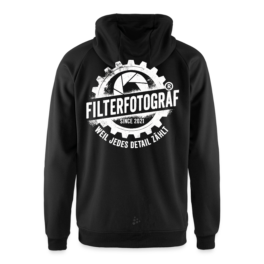 CRAFT ADV Unify Kapuzenjacke – Funktionelle Teamline Hoodie-Jacke aus Recycling-Polyester - Schwarz