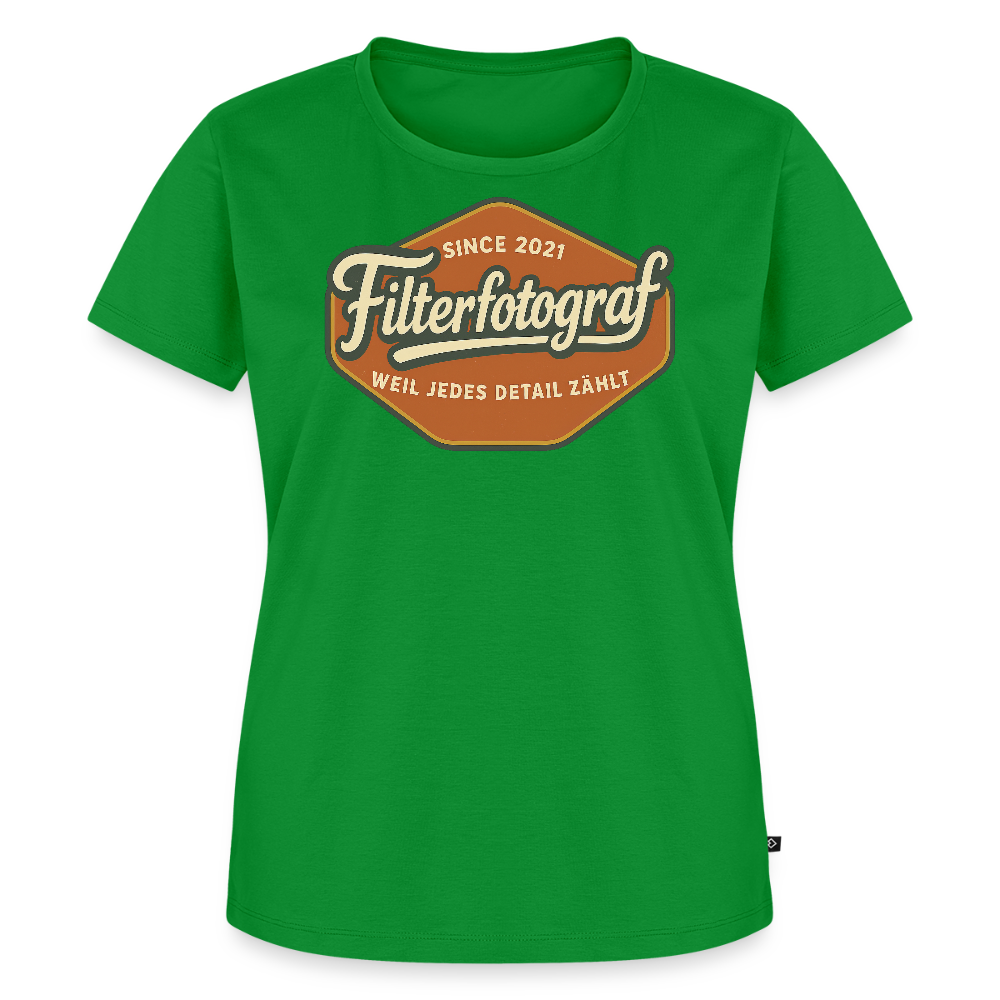 FILTERFOTOGRAF® Frauen Premium T-Shirt – Nachhaltiges Damen Shirt mit perfekter Passform - Grün