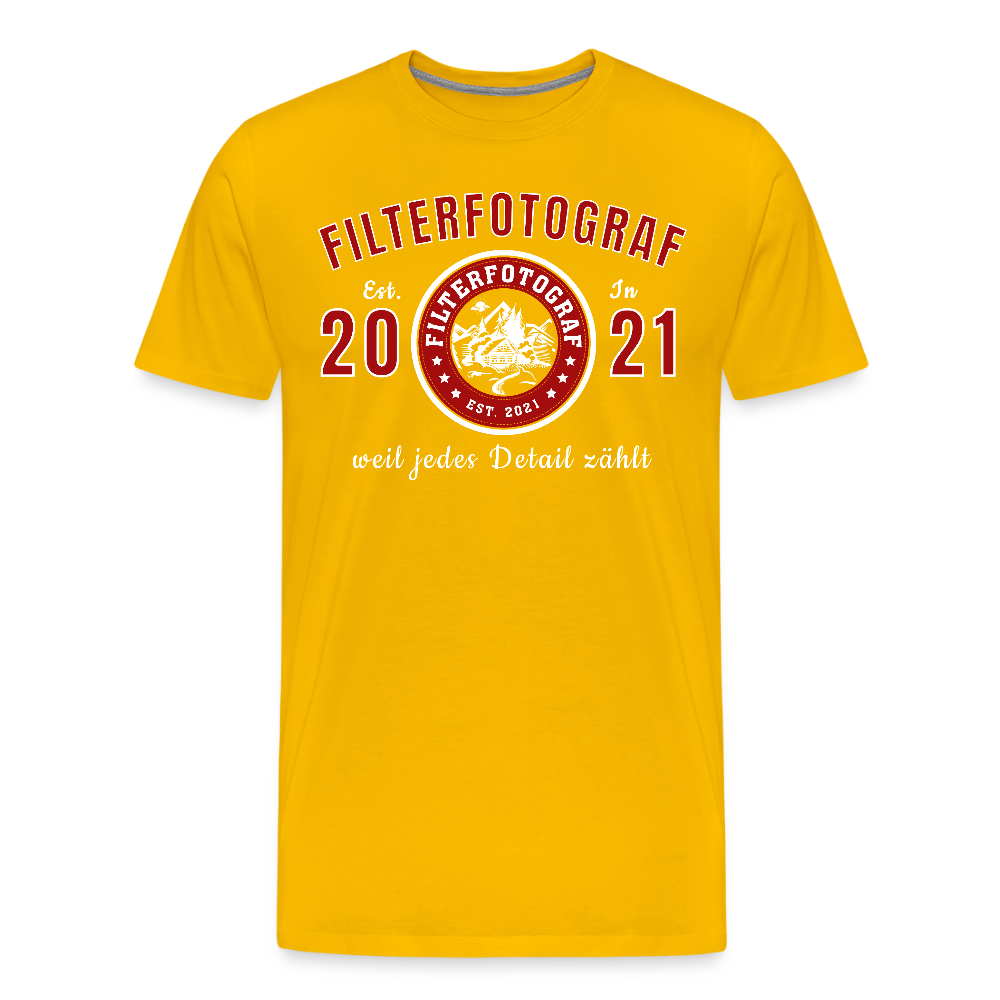Filterfotograf – Landschaftsfotografen Edition Männer Premium T-Shirt - Sonnengelb