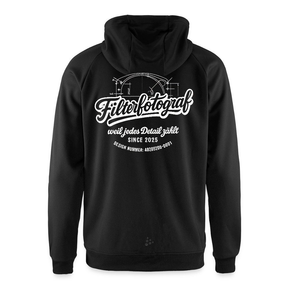 CRAFT ADV Unify Kapuzenjacke – Funktionelle Teamline Hoodie-Jacke aus Recycling-Polyester - Schwarz