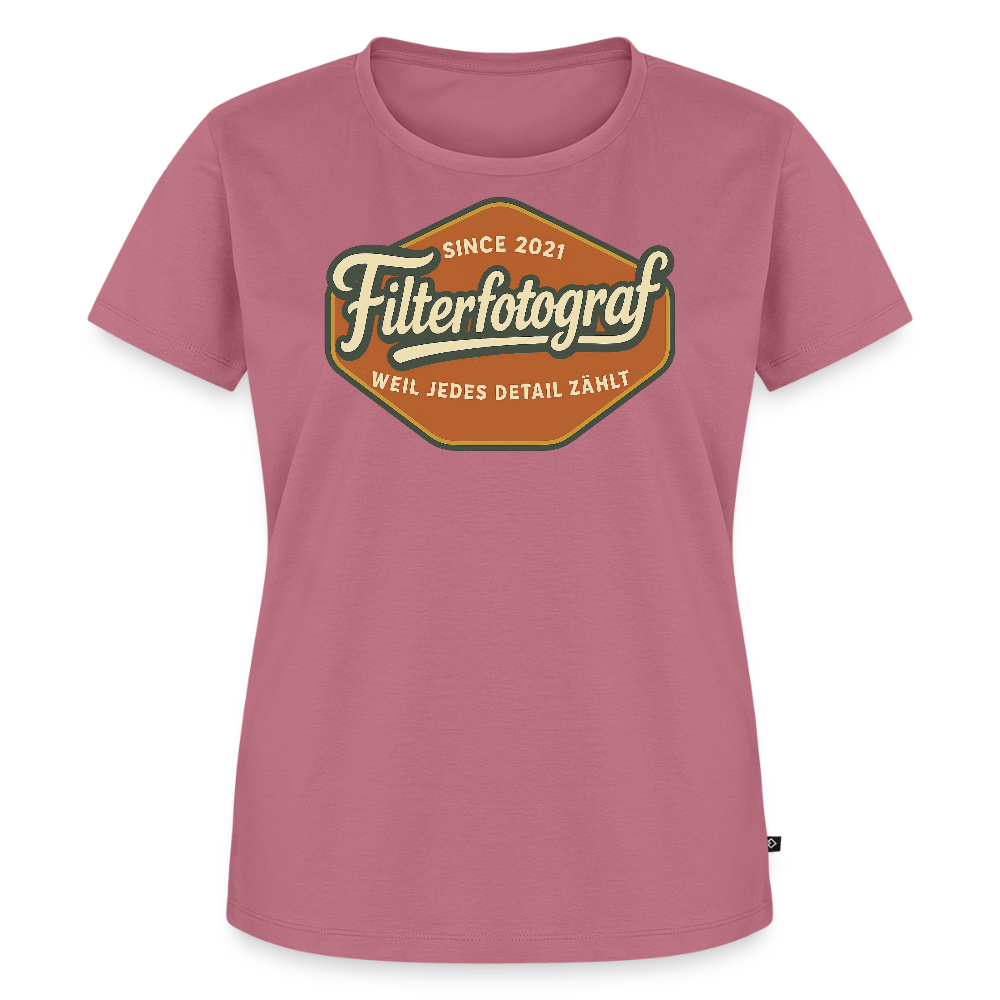 FILTERFOTOGRAF® Frauen Premium T-Shirt – Nachhaltiges Damen Shirt mit perfekter Passform - Mauve