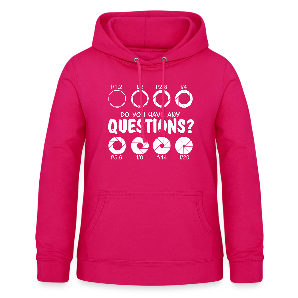 Filterfotograf Damen Hoodie – Fotografie Kapuzenpullover für Outdoor & Freizeit - dunkles Pink
