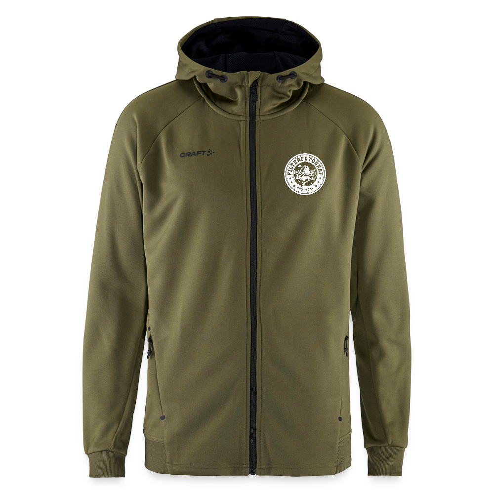 CRAFT ADV Unify Kapuzenjacke – Funktionelle Teamline Hoodie-Jacke aus Recycling-Polyester - Khaki Grün