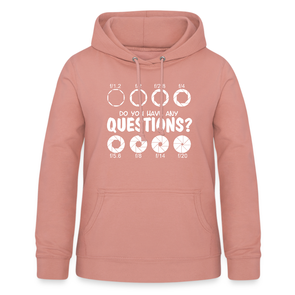 Filterfotograf Damen Hoodie – Fotografie Kapuzenpullover für Outdoor & Freizeit - Altrosa