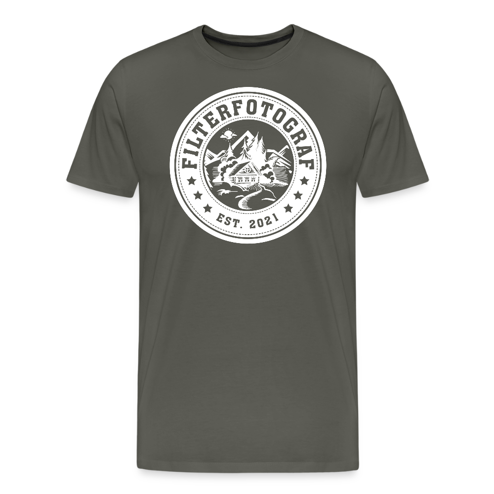 FILTERFOTOGRAF® Männer Premium T-Shirt – Front- & Ärmeldruck, nachhaltig & fair produziert - Asphalt