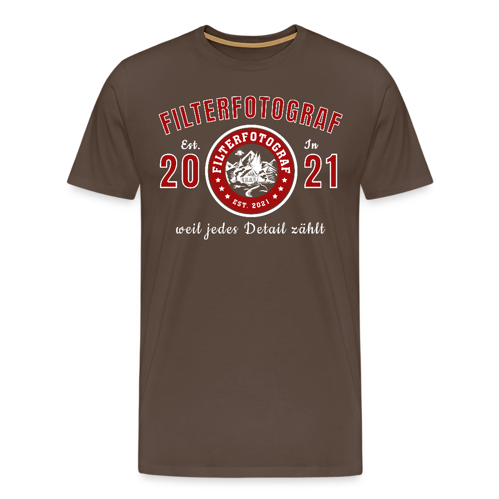 Filterfotograf – Landschaftsfotografen Edition Männer Premium T-Shirt - Edelbraun