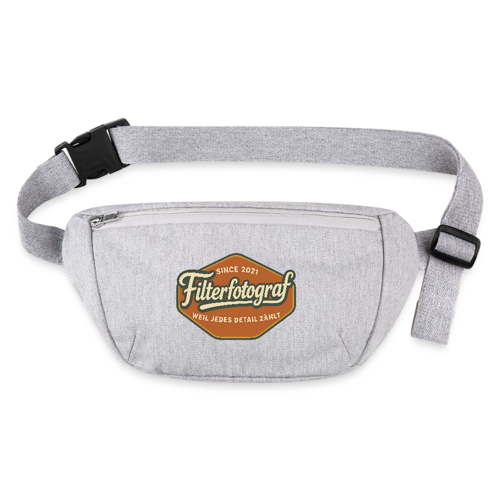 FILTERFOTOGRAF® Canvas Gürteltasche – Nachhaltige Hip Bag aus recycelter Baumwolle & Polyester - Grau meliert