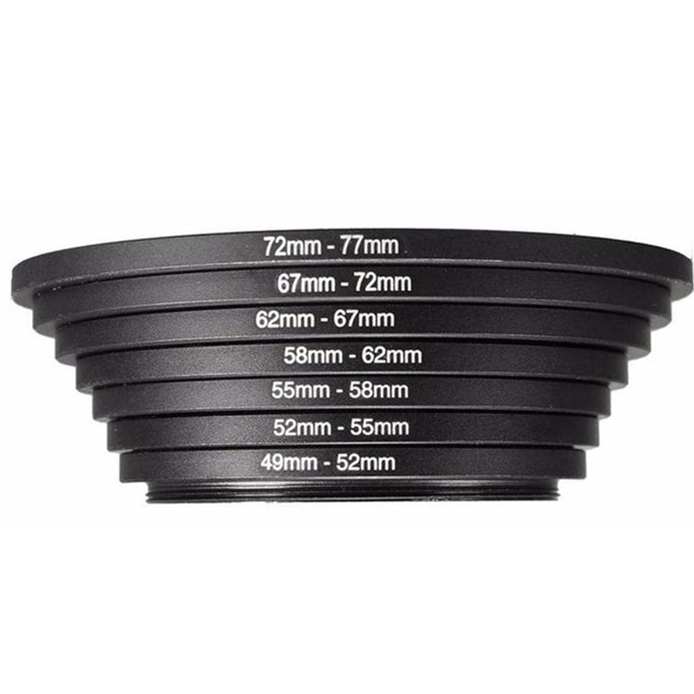 Filter Step-Up-Ring-Set – 9-teilig | Adapterringe für Objektive von 37 mm bis 82 mm
