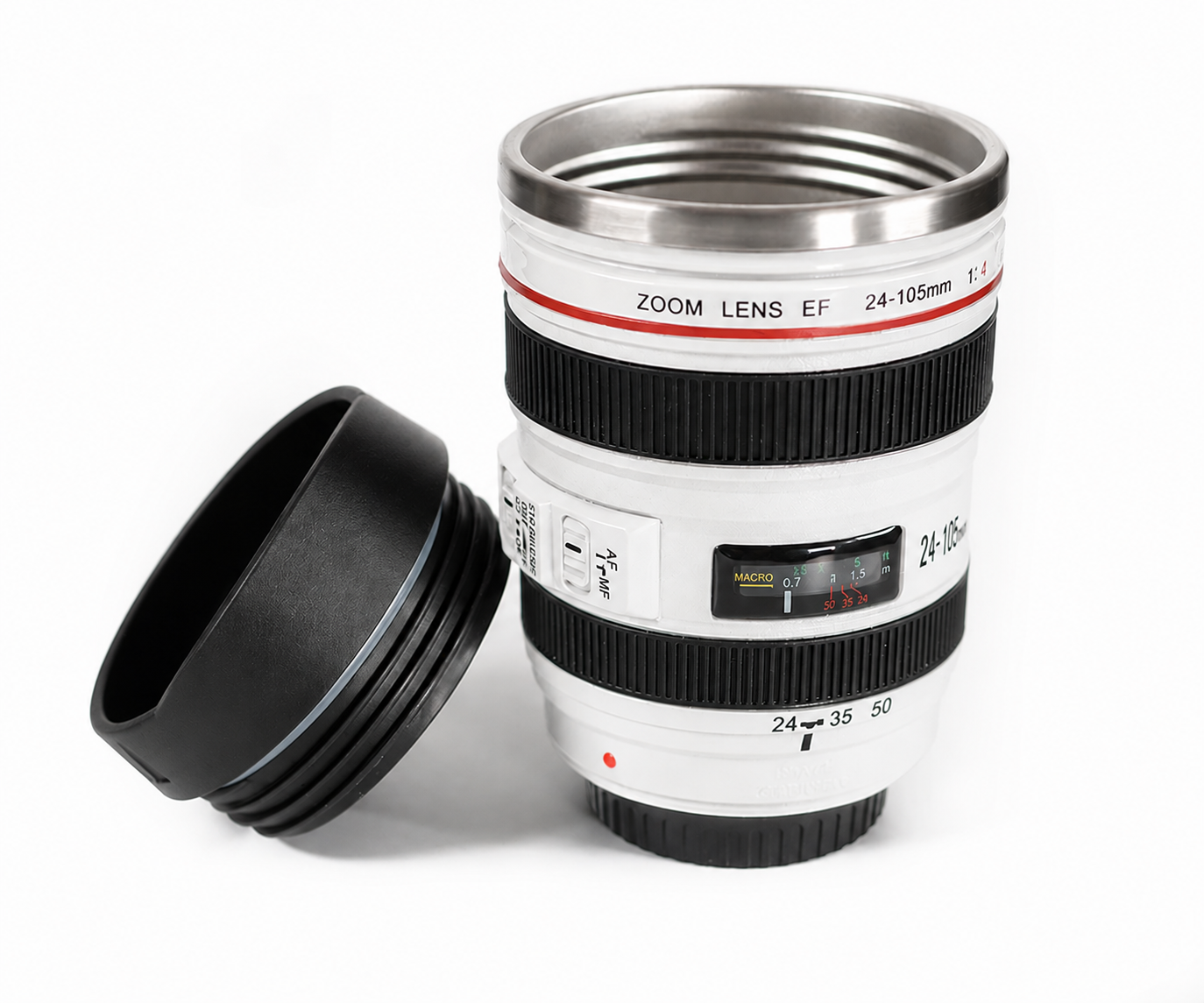 Fotografen Becher – Kameraobjektiv mit Edelstahleinsatz (350 ml)