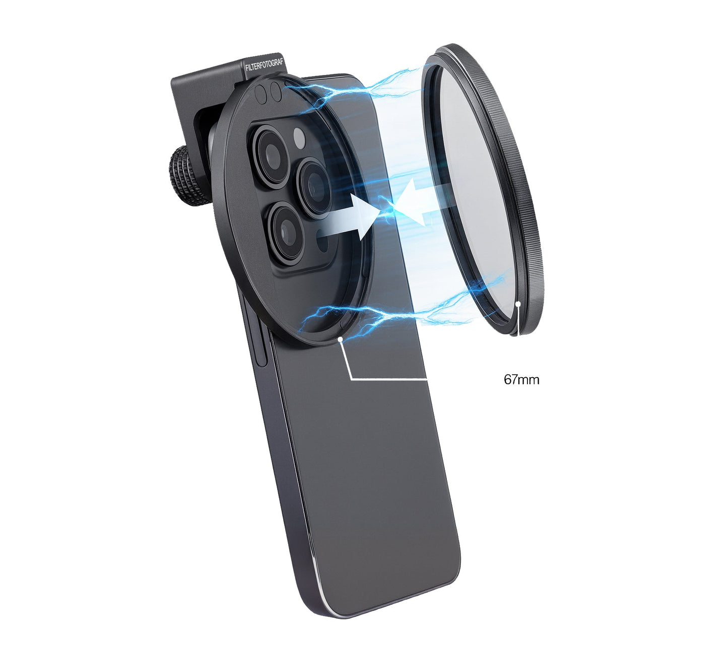 Smartphone Filter Bundle – Movie Maker Set - Universalhalter + Vario ND 2–5 mit integriertem CPL