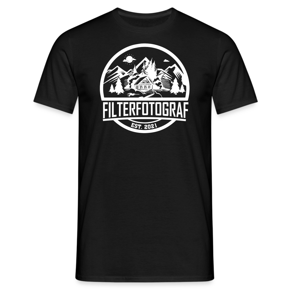 Filterfotograf - Retro Shirt - 1 - Schwarz
