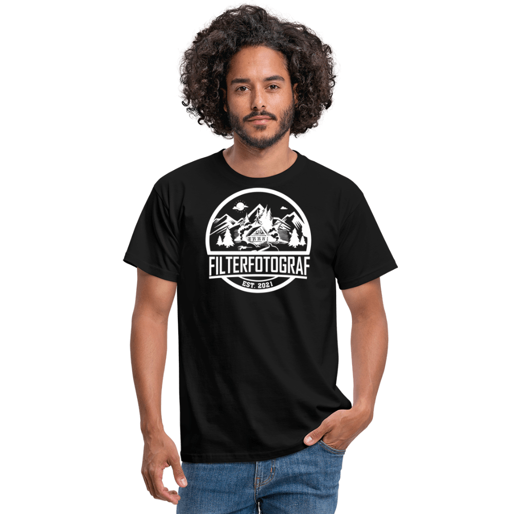 Filterfotograf - Retro Shirt - 1 - Schwarz