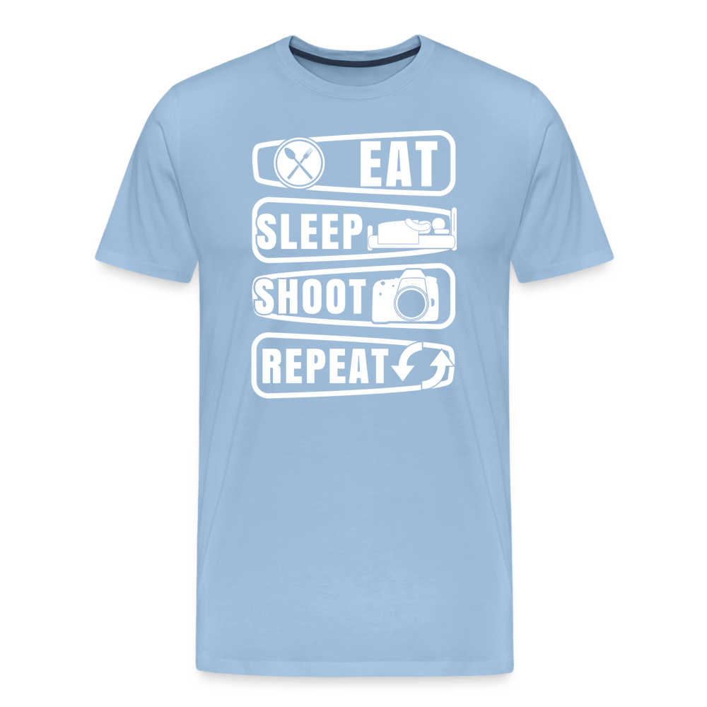 Fotografen Shirt - Eat Sleep Shot Repeat - Sky