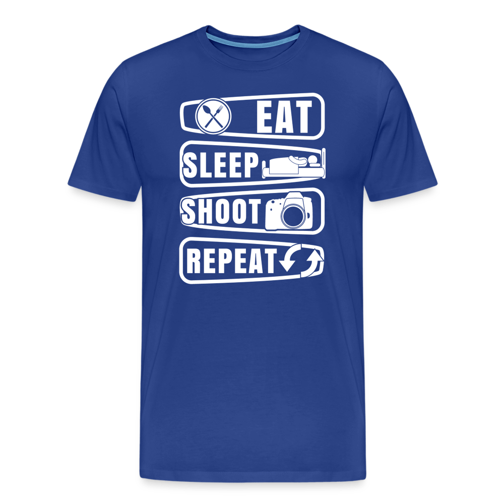 Fotografen Shirt - Eat Sleep Shot Repeat - Königsblau