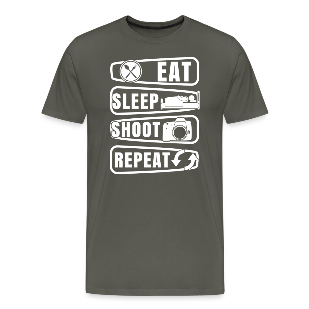 Fotografen Shirt - Eat Sleep Shot Repeat - Asphalt